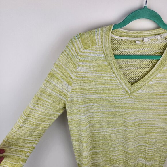 Anthropologie Moth V-Neck Loose Knit Back Raglan Sleeve Sweater sz S - Picture 4 of 11